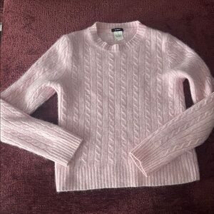 J. Crew Soft Pink Cable Knit Sweater